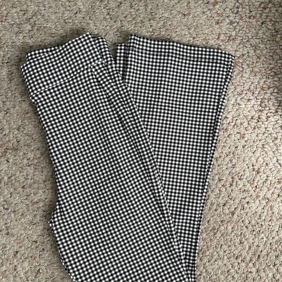 Zara Pants - Zara black checkered plaid gingham flare pants BRAND NEW w/ TAGS